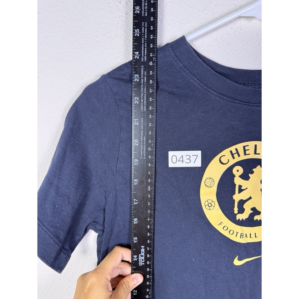 Nike Chelsea FC Football Club Black T-Shirt Boys Sz L Center Swoosh Soccer - Picture 4 of 6